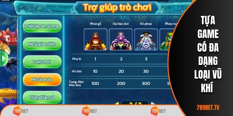 Tựa game có đa dạng loại vũ khí 